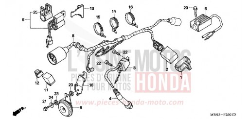WIRE HARNESS (DK/ED/U) XR650R5 de 2005